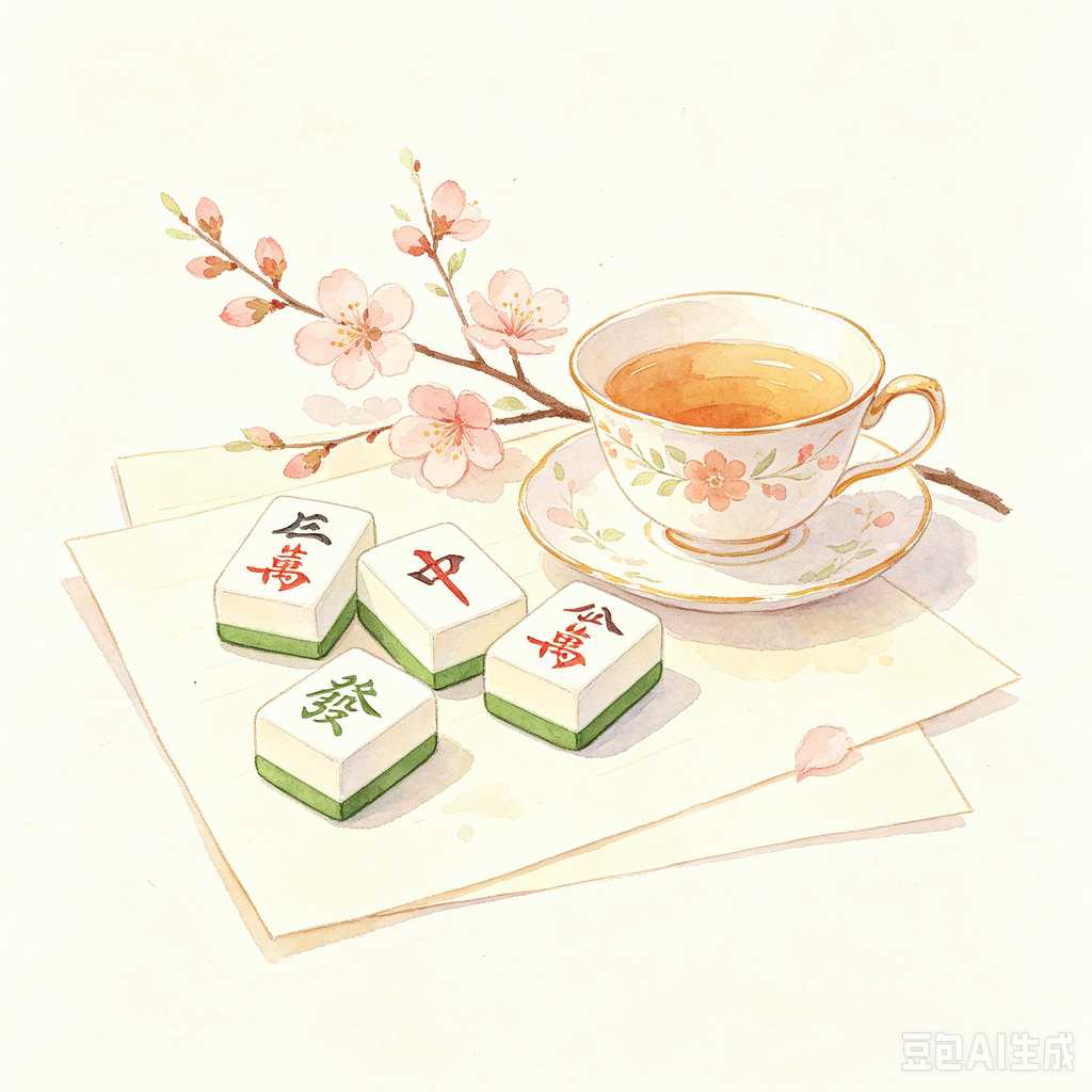 deep print mahjong set